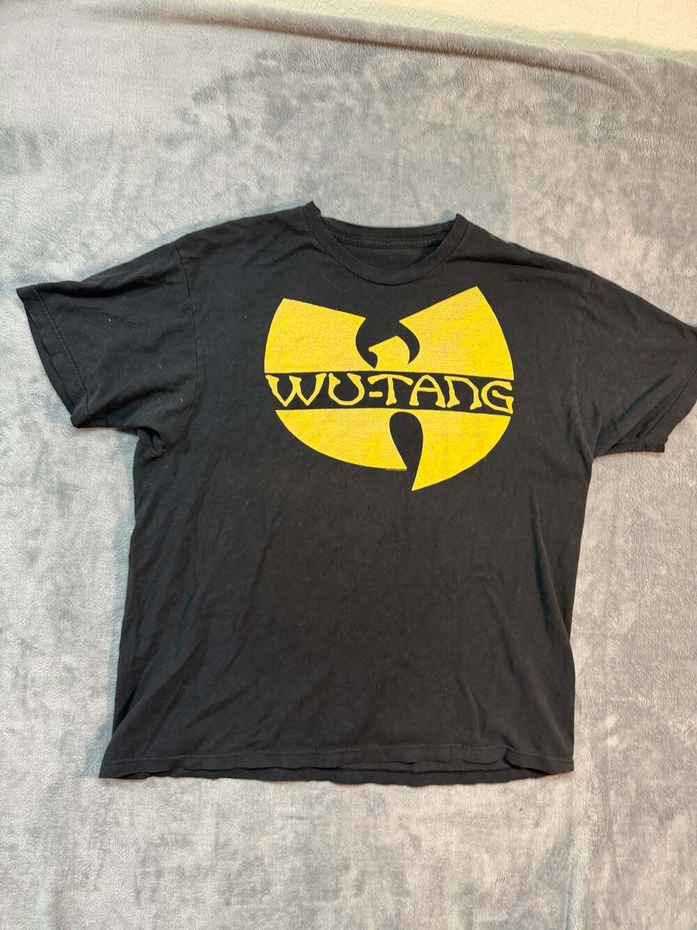Wu-Tang Clan Classic Yellow Logo Black T-Shirt Rap Hip Hop Tee